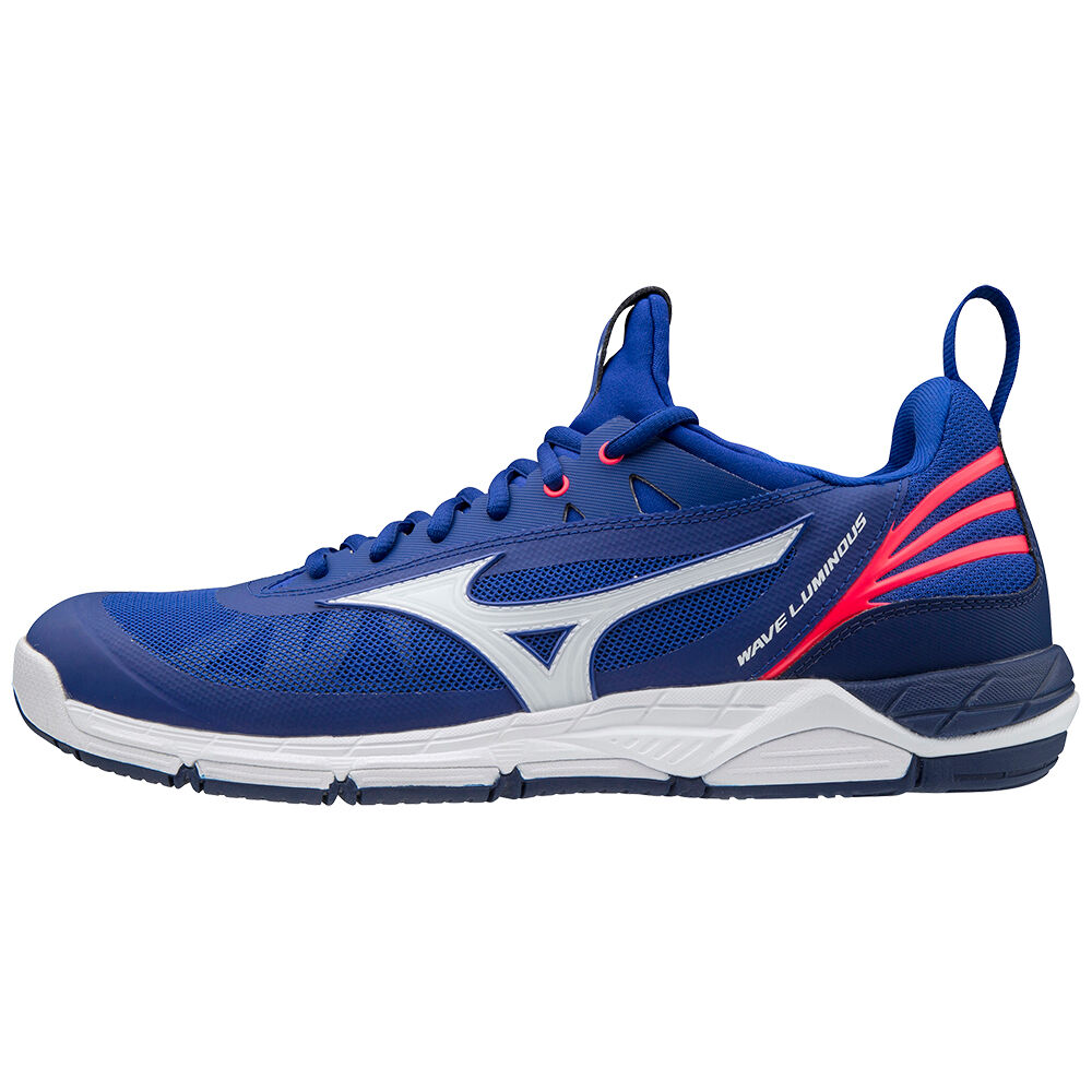 Mens Mizuno Wave Luminous Volleyball Shoes Blue/White/Pink Philippines (BWPGCA170)